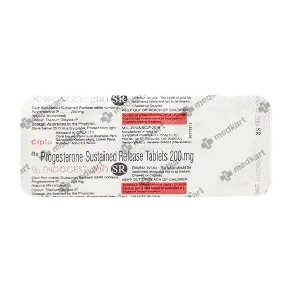endogest sr 200mg tablet 10's